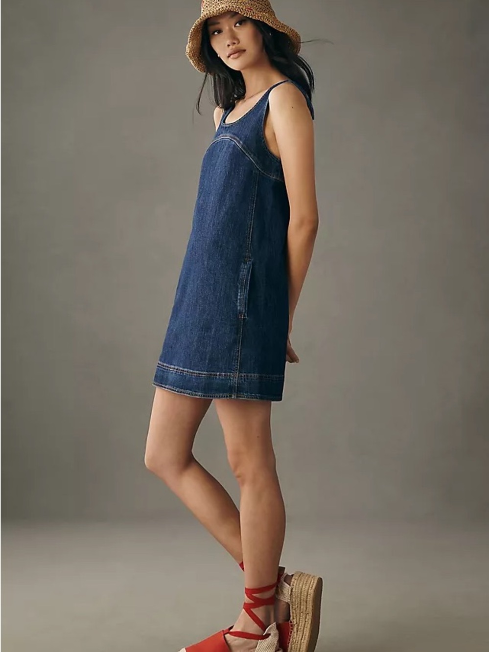 Pilcro x Anthropologie Denim Shift Dress, NWT Size Large